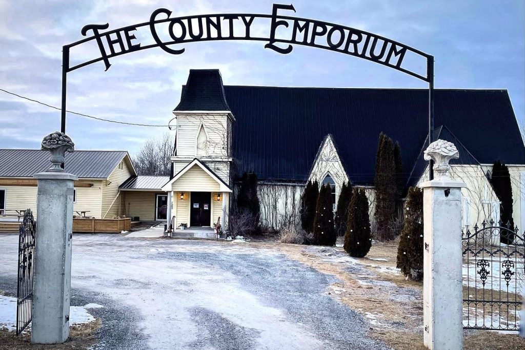 View of the building of The County Emporium in Carrying Place, Prince Edward County