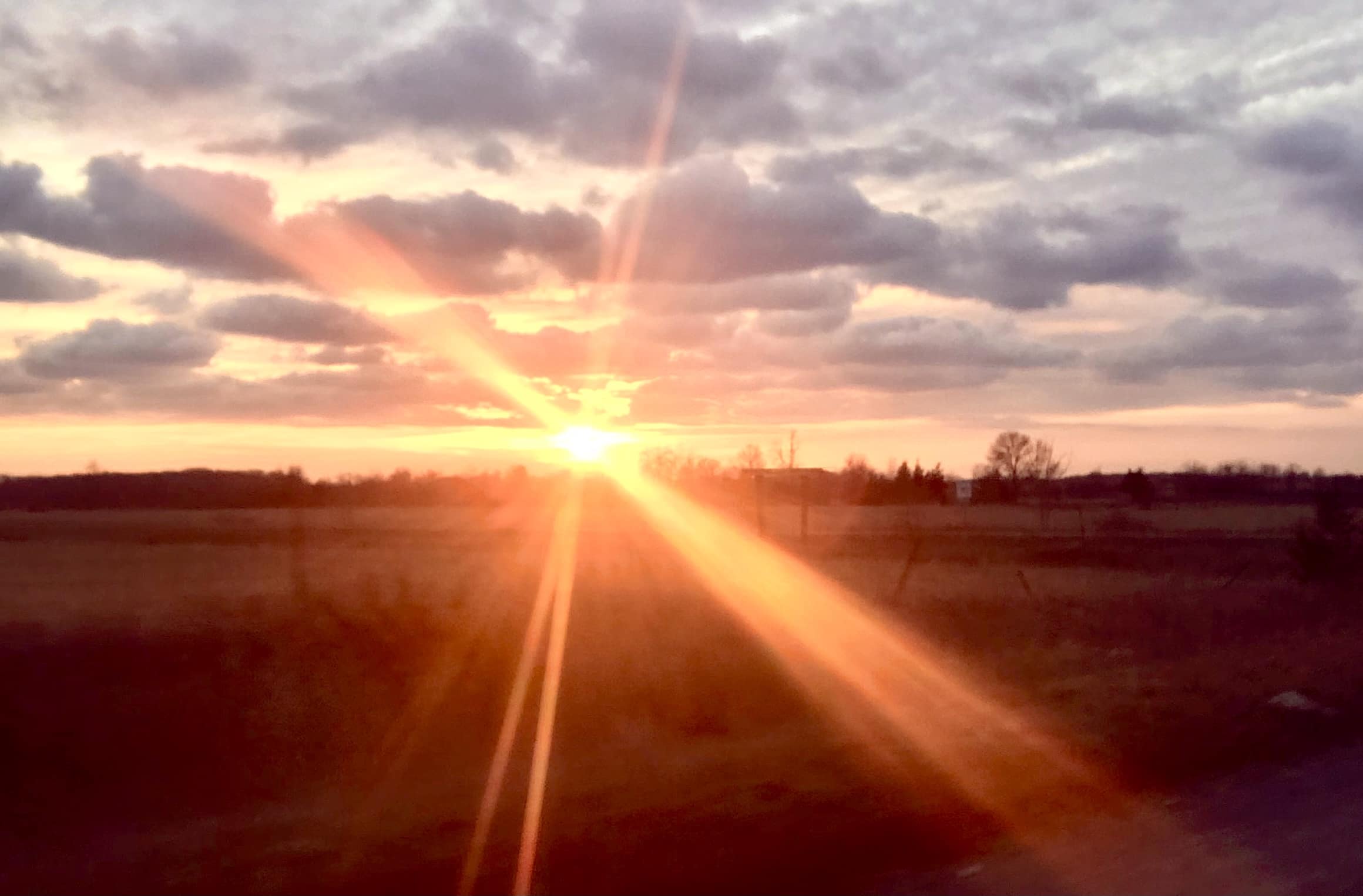 sunset in the county